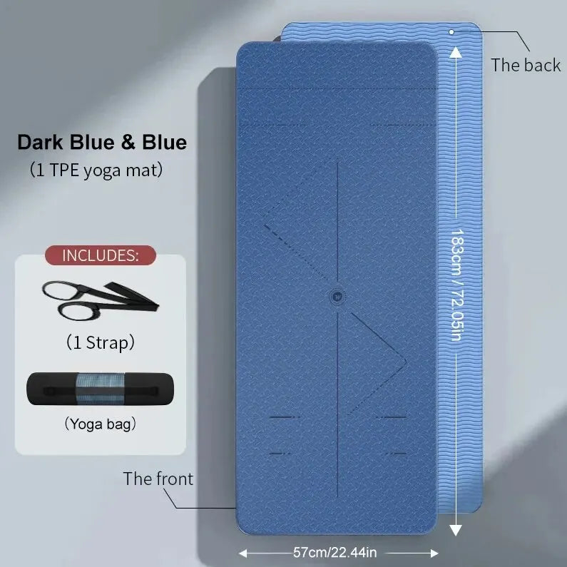 Eco-Friendly Non-Slip Yoga Mat with Carrying Strap and Bag - HeabitLife
