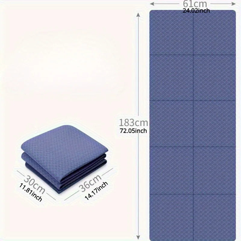 Non-Slip Thick TPE Yoga Mat - Eco-Friendly Folding Design - HeabitLife