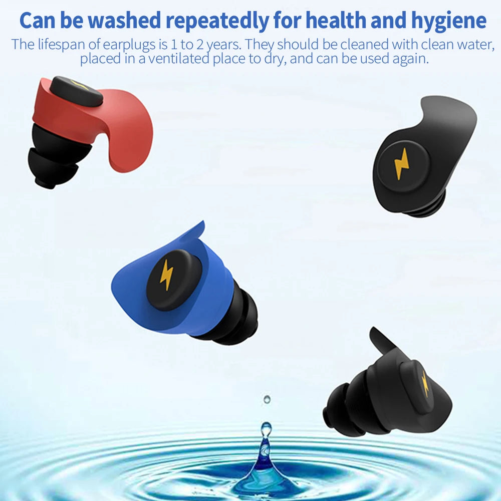3-Layer Soft Silicone Noise Reduction Sleeping EarPlugs - HeabitLife
