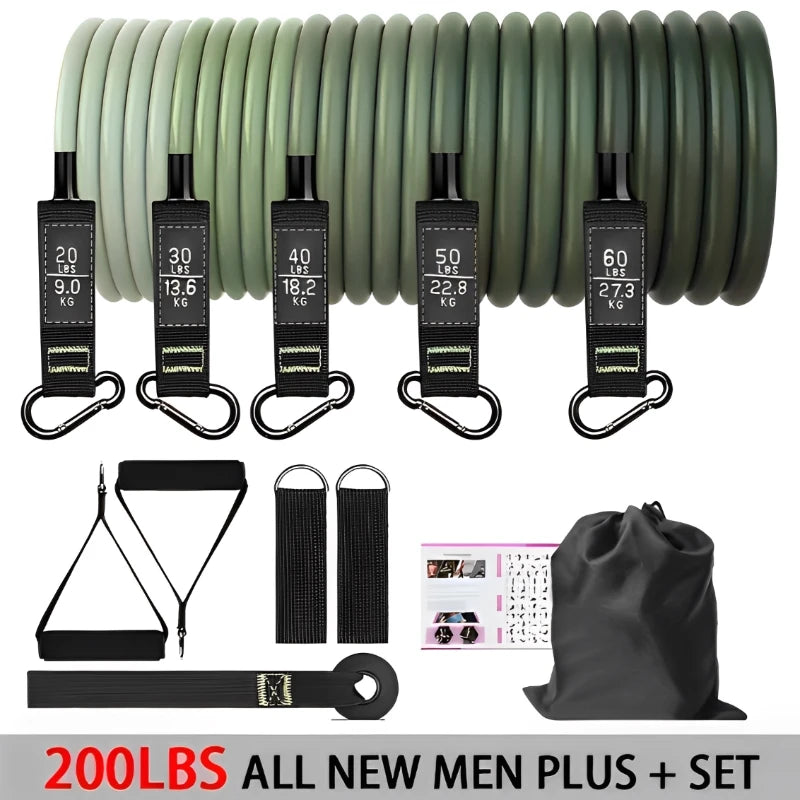 11-Piece Resistance Bands Set (200LBS Maximum) - HeabitLife