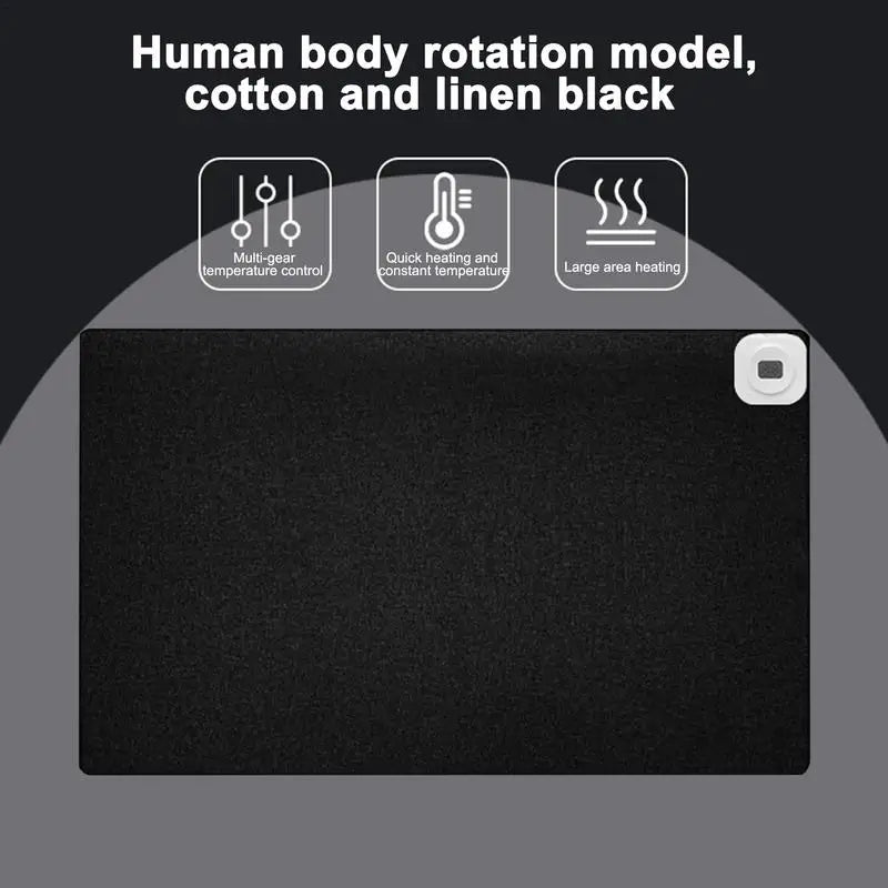 Electric Heated Desk Mat – Adjustable Temperature Heating Mat with Digital Display