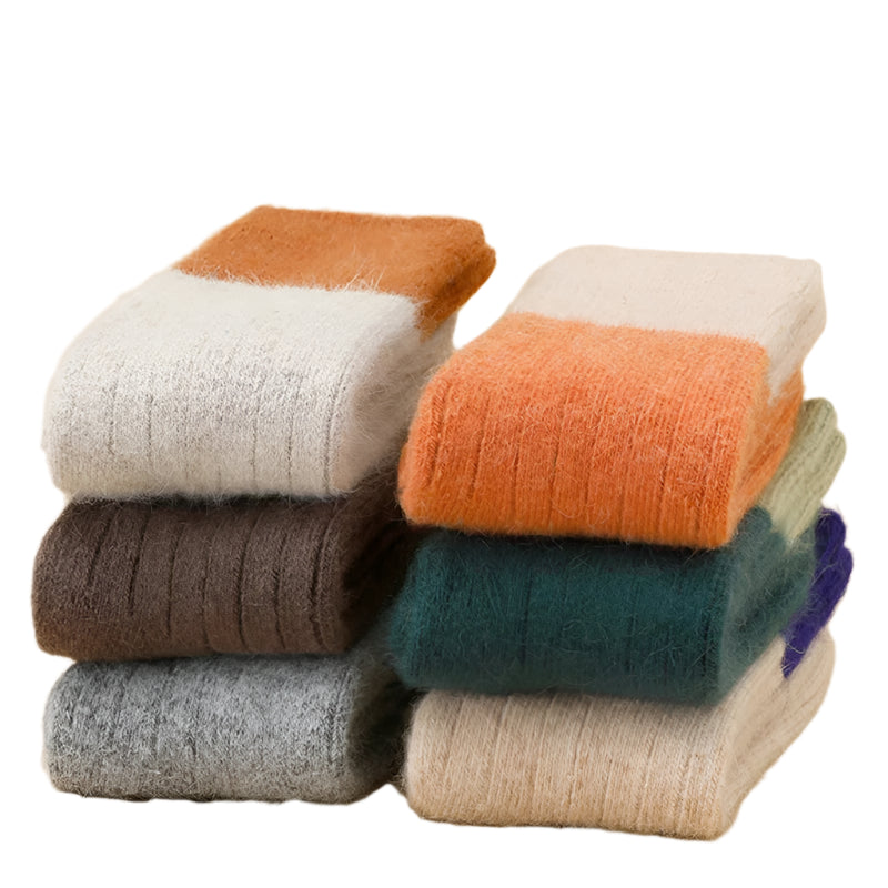 Kids' 60% Wool Winter Socks – Cozy, Durable, Unisex Footwear for Ages 7-12