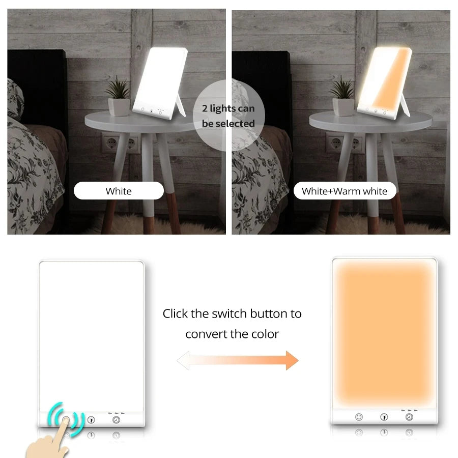 12000 Lux LED SAD Therapy Lamp Touch Dimmable - HeabitLife