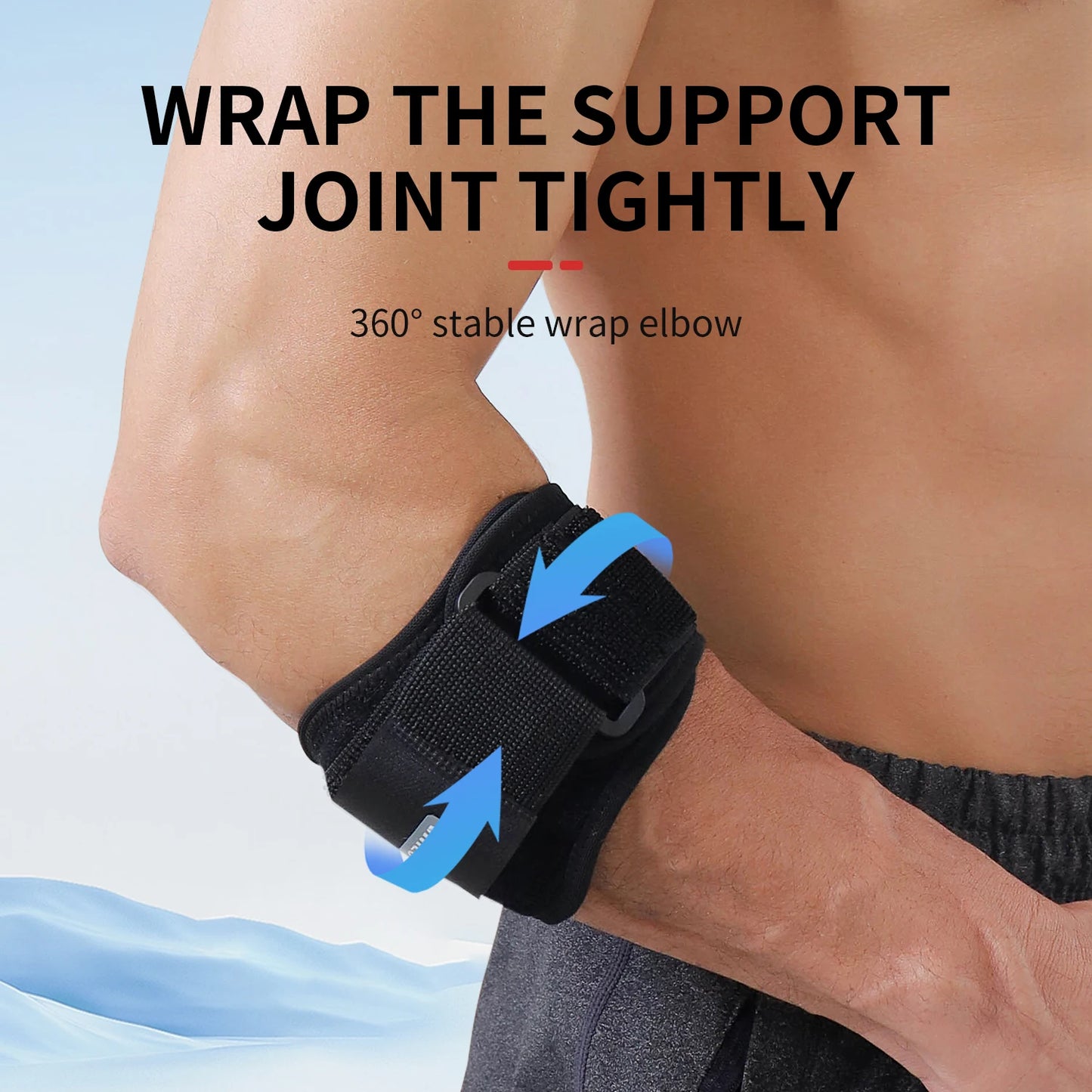 Advanced Adjustable Tennis Elbow Support – Compression Brace for Tennis & Golfer's Elbow Relief