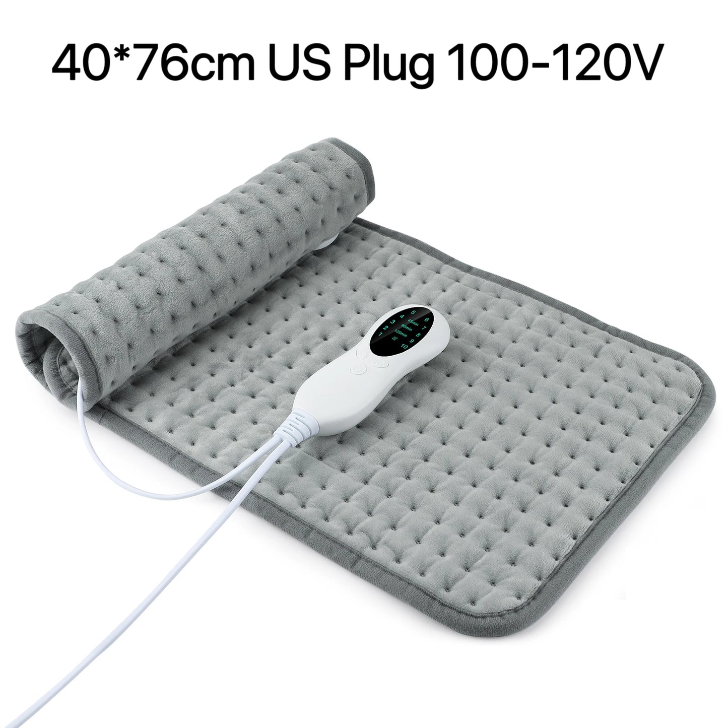 Electric Heating Pad – Adjustable Timing & Temperature Control for Home & Office Use