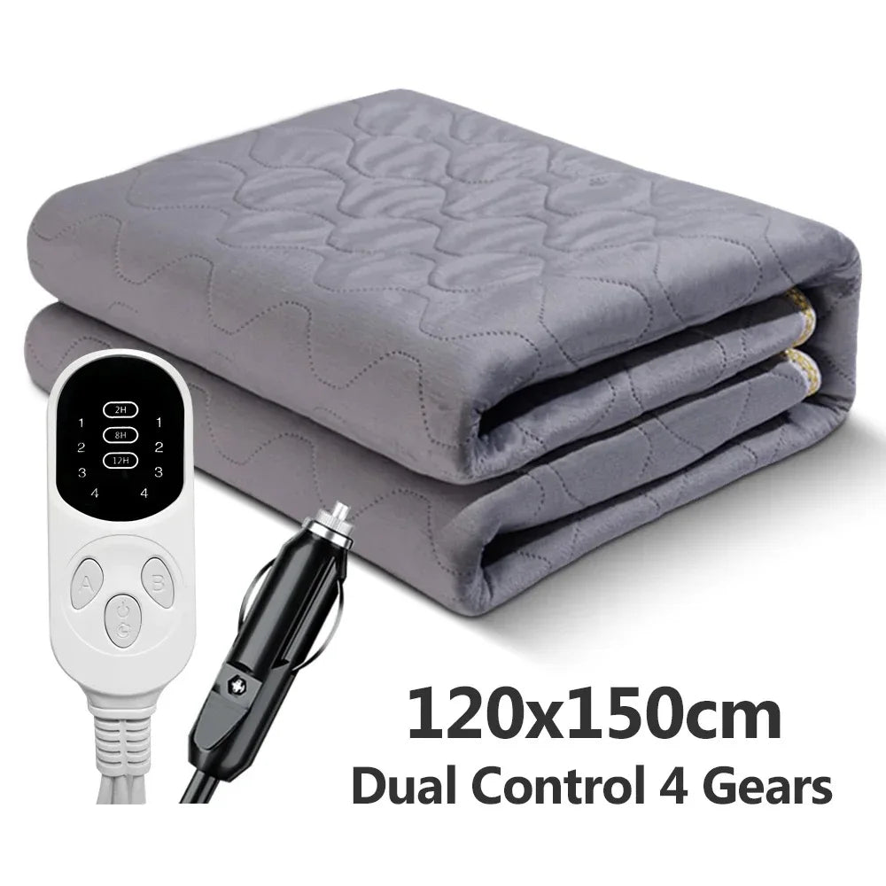 12V Car Electric Heated Blanket – Energy-Saving Warmth for Car, Truck & RV