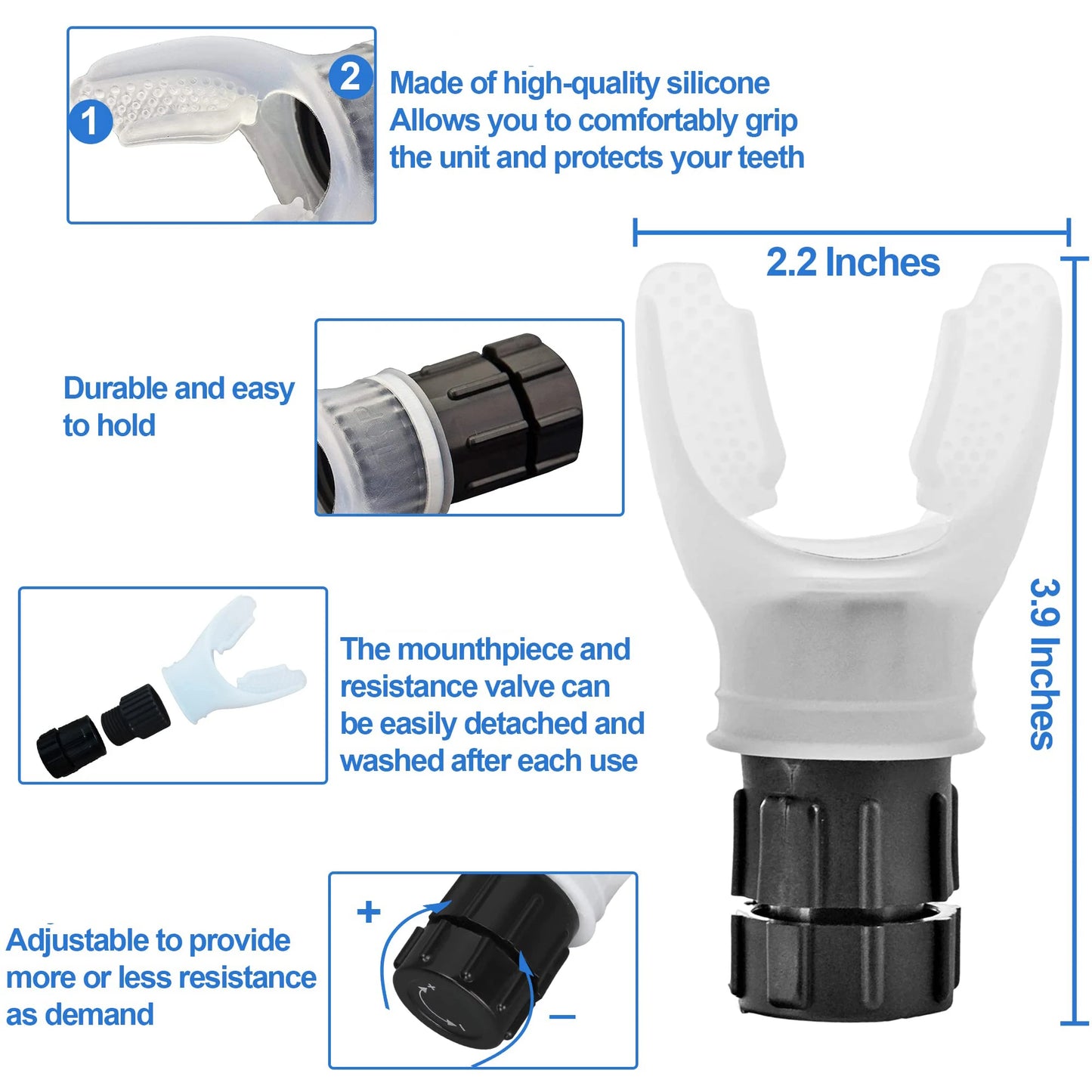 Breathing Trainer – Adjustable Lung Capacity Exerciser for Endurance & Respiratory Strength