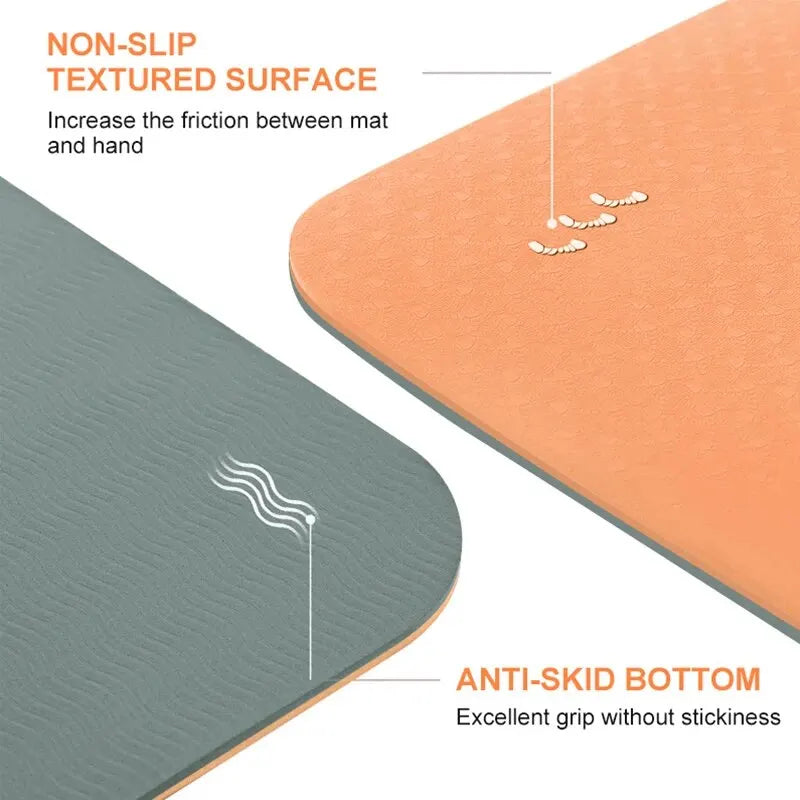 Eco-Friendly Non-Slip Yoga Mat with Carrying Strap and Bag - HeabitLife