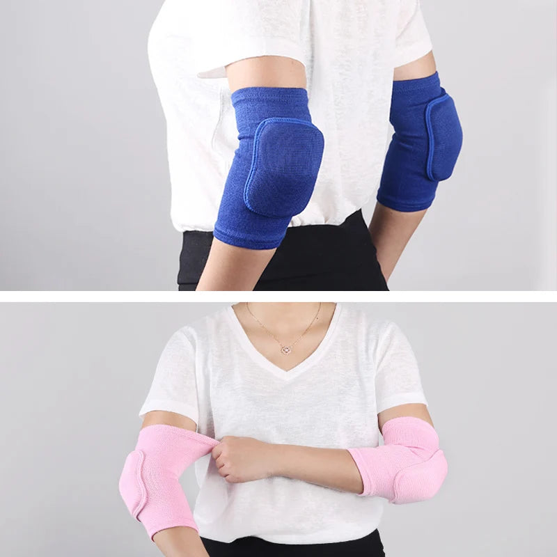 Elastic Elbow Pads – Thickened Sponge Protection for Basketball, Volleyball, Cycling & Fitness