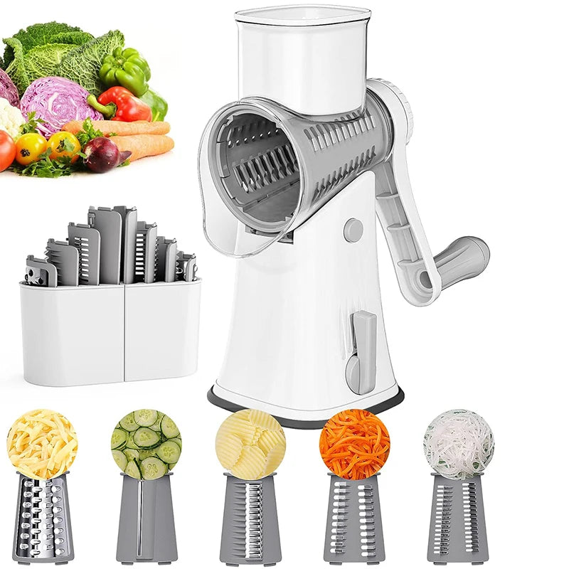 5-in-1 Rotary Cheese Grater & Vegetable Slicer