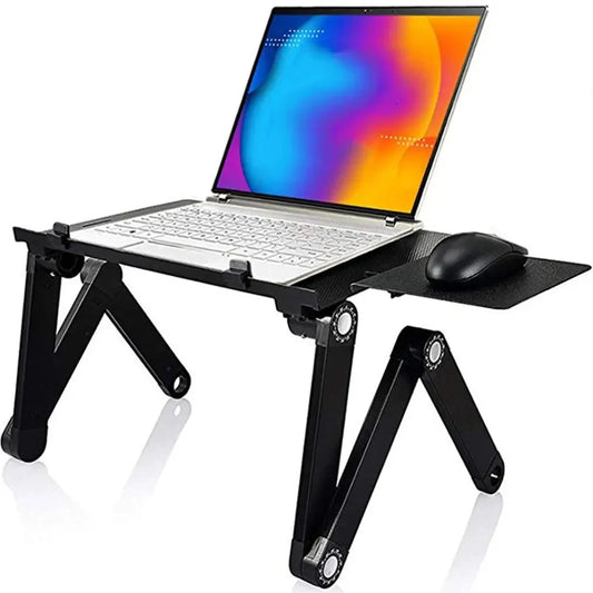 Adjustable Aluminum Laptop Table with Cooling Fan - HeabitLife