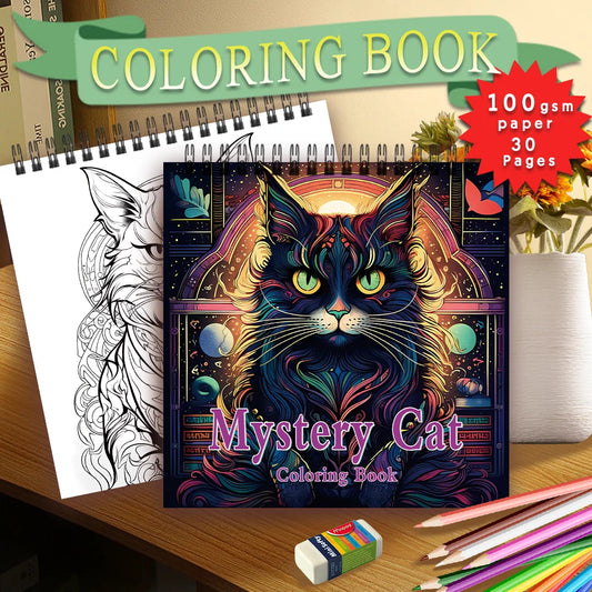 Adult Spiral Coloring Book – 30 Sheets, 8.3x8.3 Inches for Mindfulness & Creativity - HeabitLife
