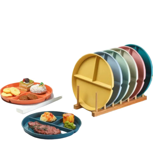 Eco-Friendly 3-Compartment Diet Control Plate – Sustainable Portion Control for Balanced Meals - HeabitLife
