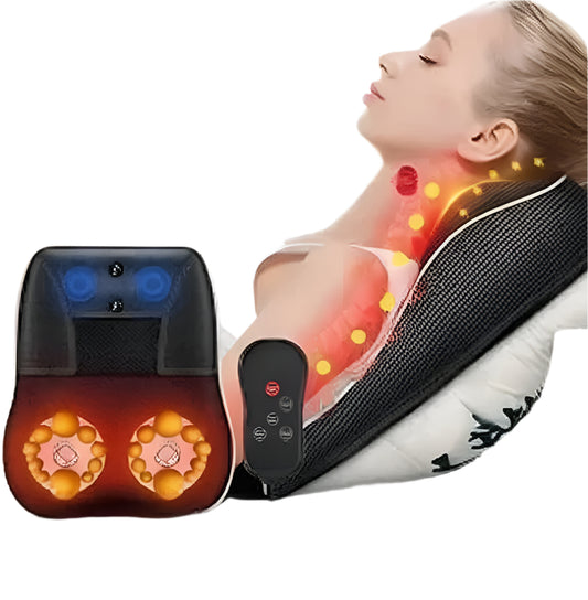 Electric Shiatsu Neck & Back Massager – Heating & Vibrating Massage Pillow