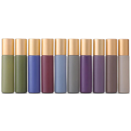 Elegant Morandi Glass Roll-On Bottles – Stylish Essential Oil & Perfume Storage - HeabitLife