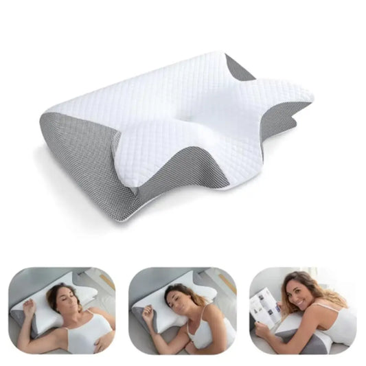 Ergonomic Multi-Position Memory Foam Neck Pillow – Butterfly Cervical Support - HeabitLife