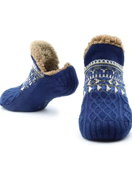 Fall & Winter Non-Slip Floor Socks – Warm Fleece Slipper Socks for Men & Women
