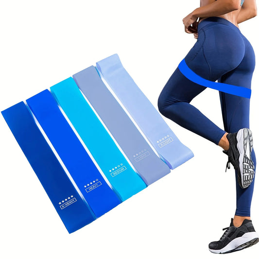 Gradient Blue Resistance Band for Yoga, Squats, and Strength Training - HeabitLife