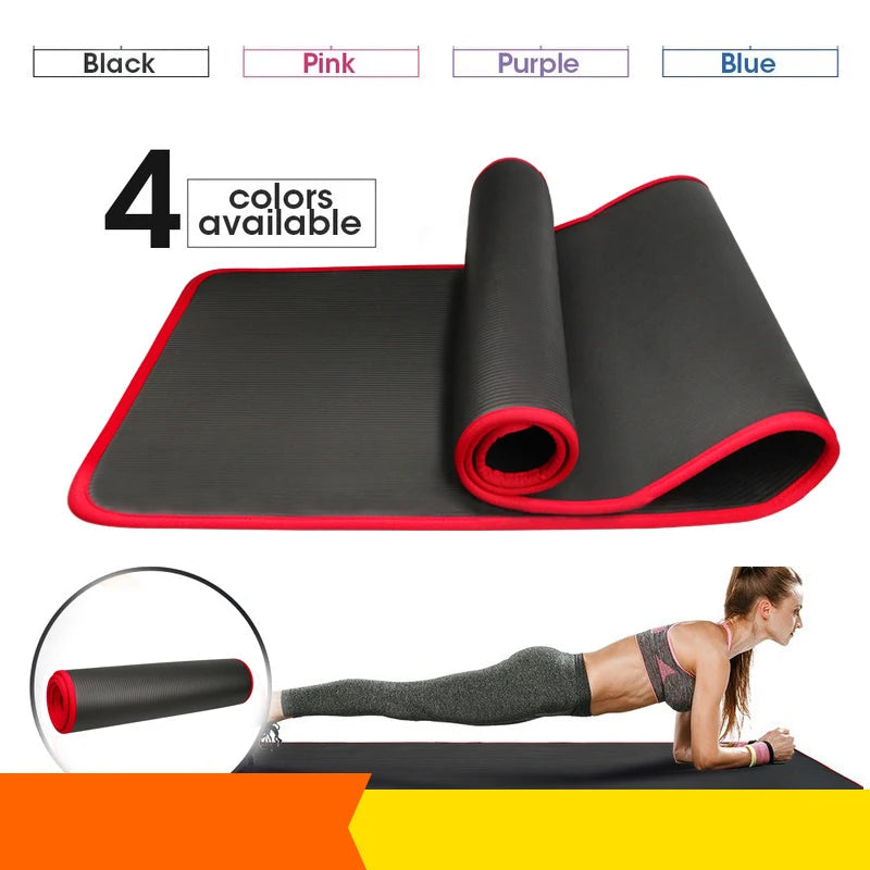 Extra Thick Non-Slip Yoga Mat with Bandage - 10MM