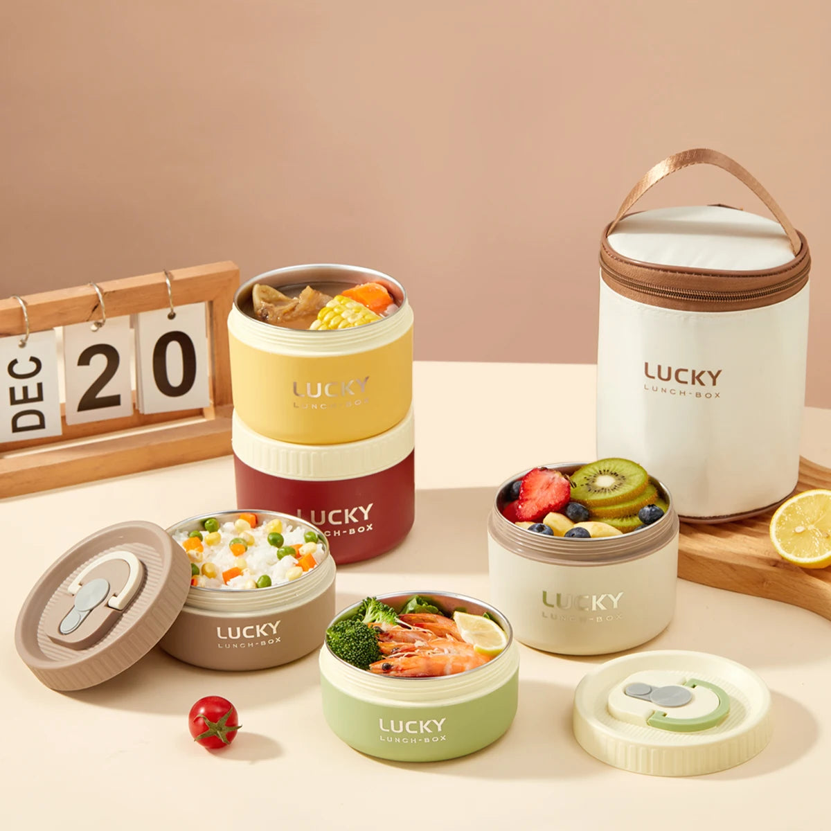Insulated Bento Box with Thermal Bag – Sealed Food Container for Kids - HeabitLife