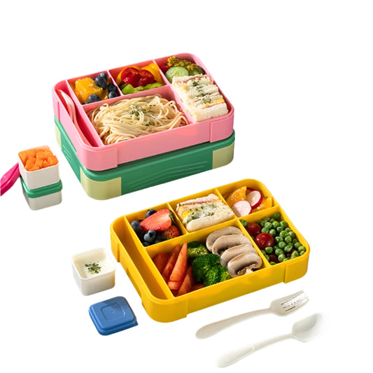 Kids Lunch Box with Utensils – 1330ml Food-Grade, Leakproof, and Fun Design - HeabitLife