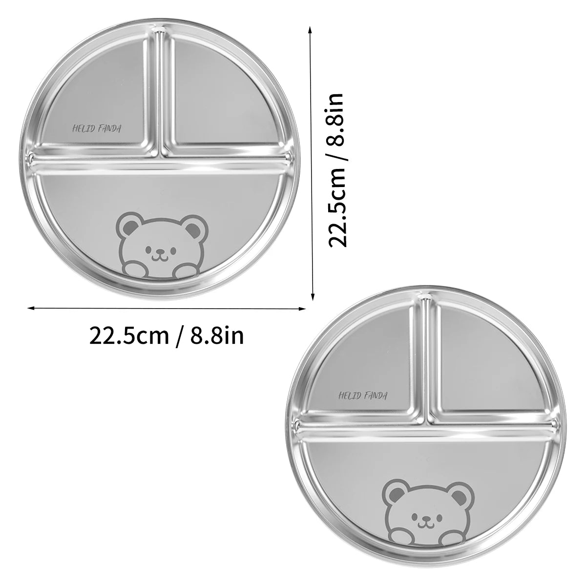 Stainless Steel Divided Food Plate - HeabitLife