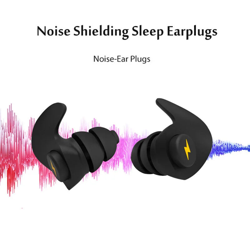 3-Layer Soft Silicone Noise Reduction Sleeping EarPlugs - HeabitLife