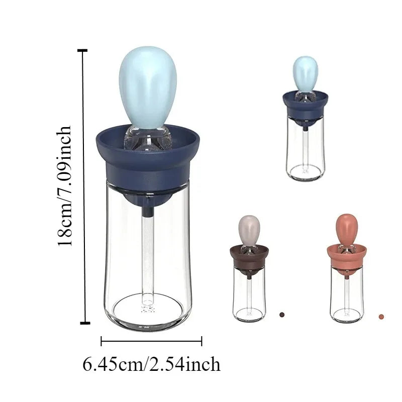 Measurable Oil Dispenser with Silicone Brush for Kitchen BBQ - HeabitLife