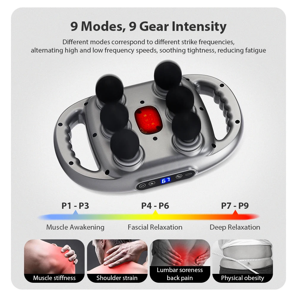 6 Heads Wireless Muscle Massage Gun - HeabitLife