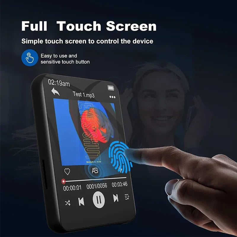 32GB Touchscreen MP3 Player with Bluetooth and FM Radio