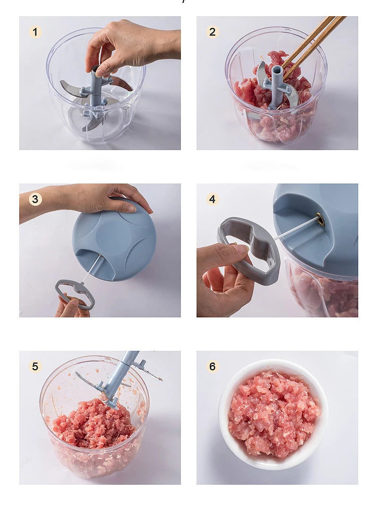 500/900ML Manual Meat Mincer and Garlic Chopper