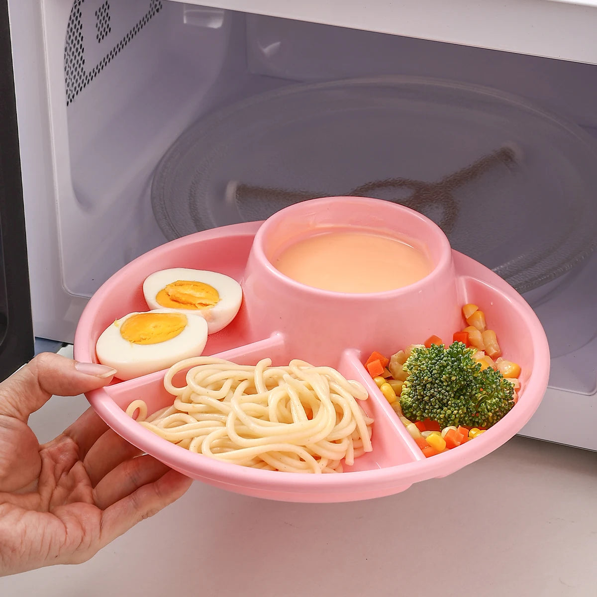 Microwave-Safe Reusable Divided Dinner Plate - HeabitLife