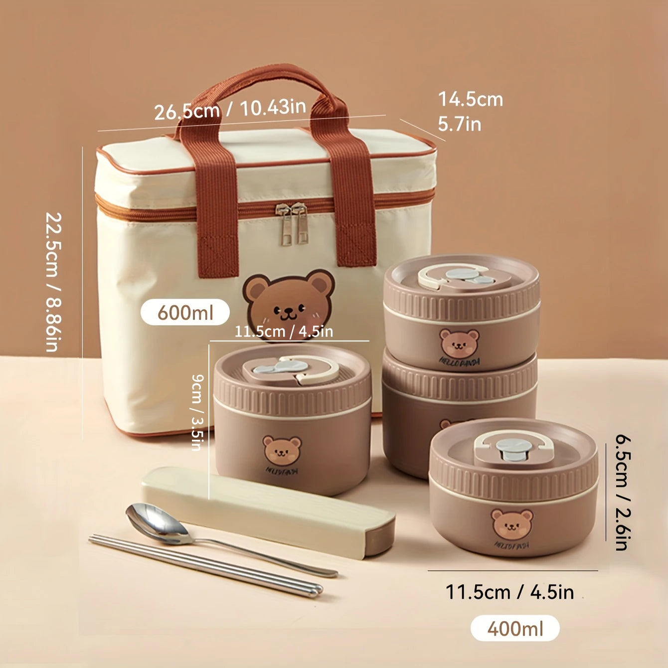 Stainless Steel Thermal Bento Lunch Box – Cute Insulated Food Container