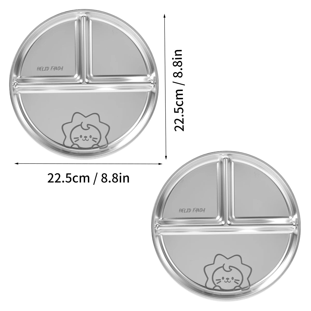 Stainless Steel Divided Food Plate - HeabitLife