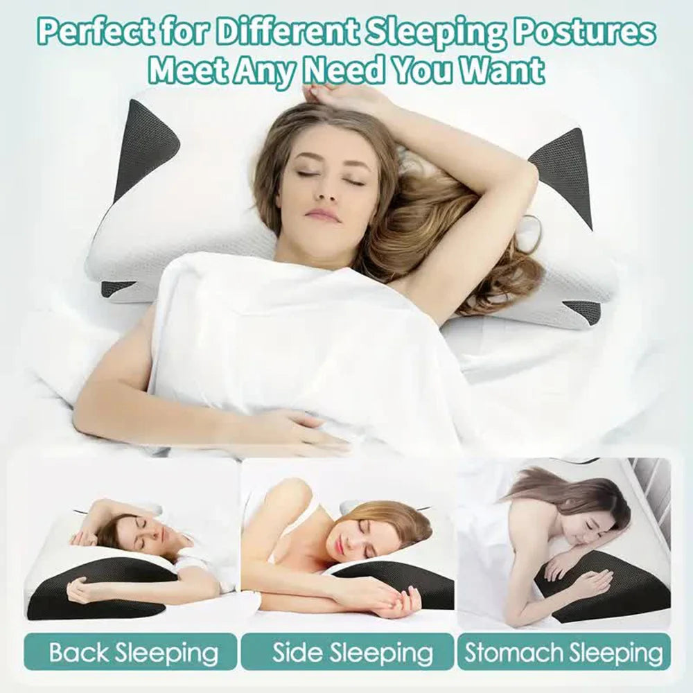 Multi-Position Sleeping Memory Foam Neck Pillow - HeabitLife