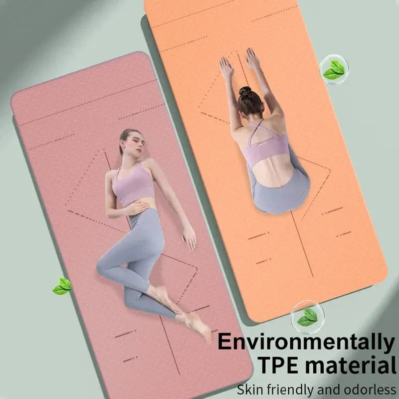 Eco-Friendly Non-Slip Yoga Mat with Carrying Strap and Bag