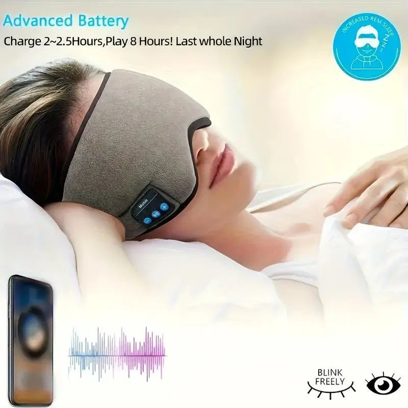 Smart Sleep Eye Mask with Bluetooth Headphones - HeabitLife