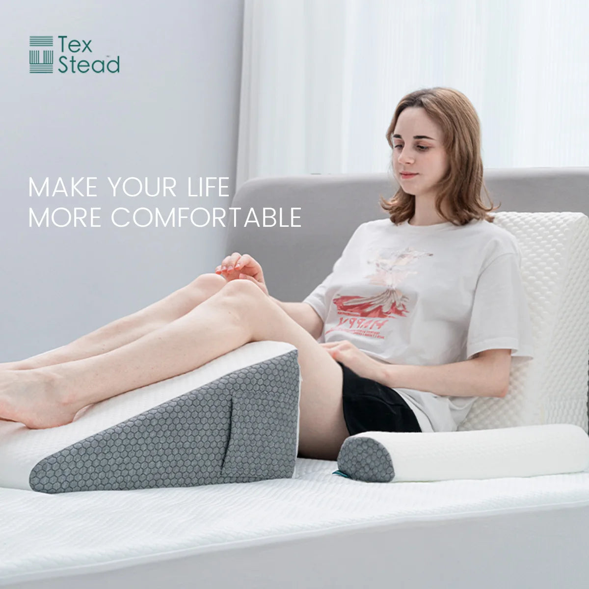 Acid Reflux Relief Bed Wedge Pillow Set - HeabitLife