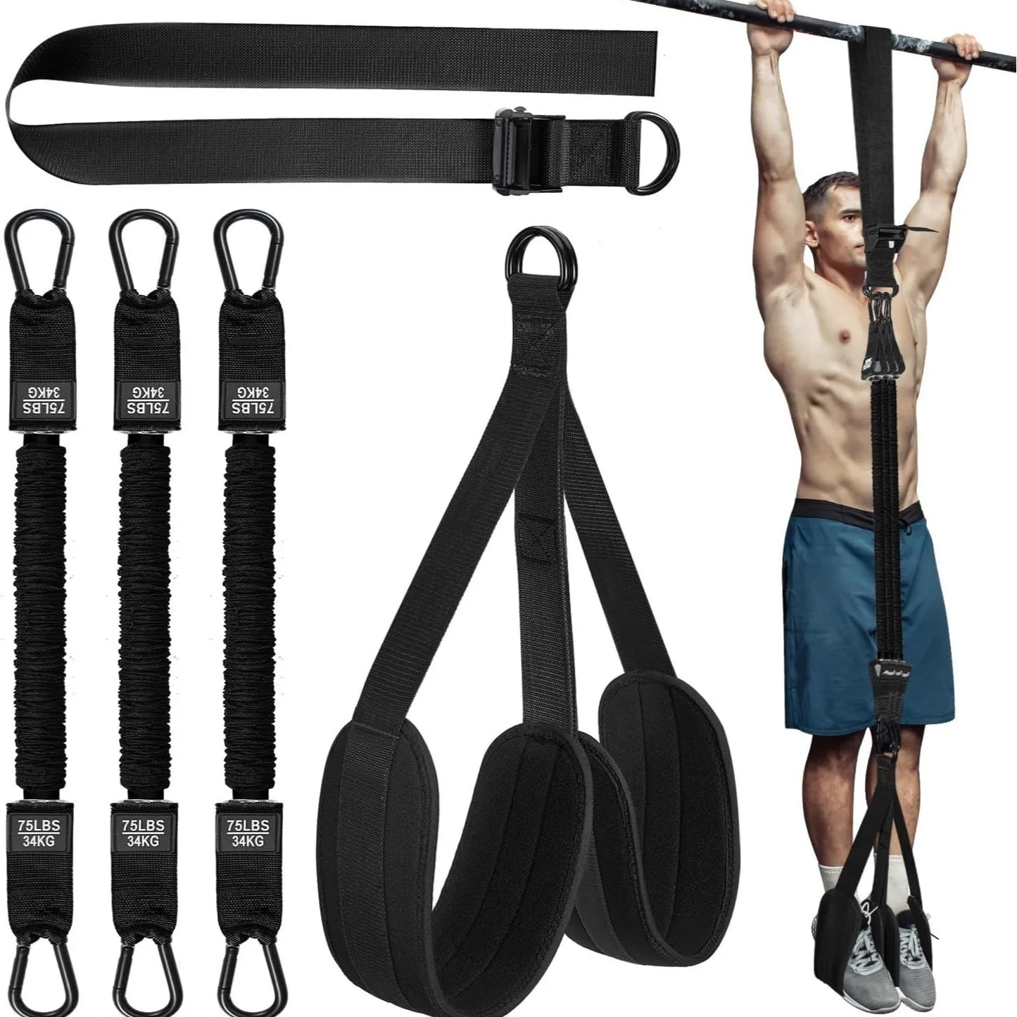 Pull-Up Auxiliary Trainer – Elastic Resistance Band for Strength Training