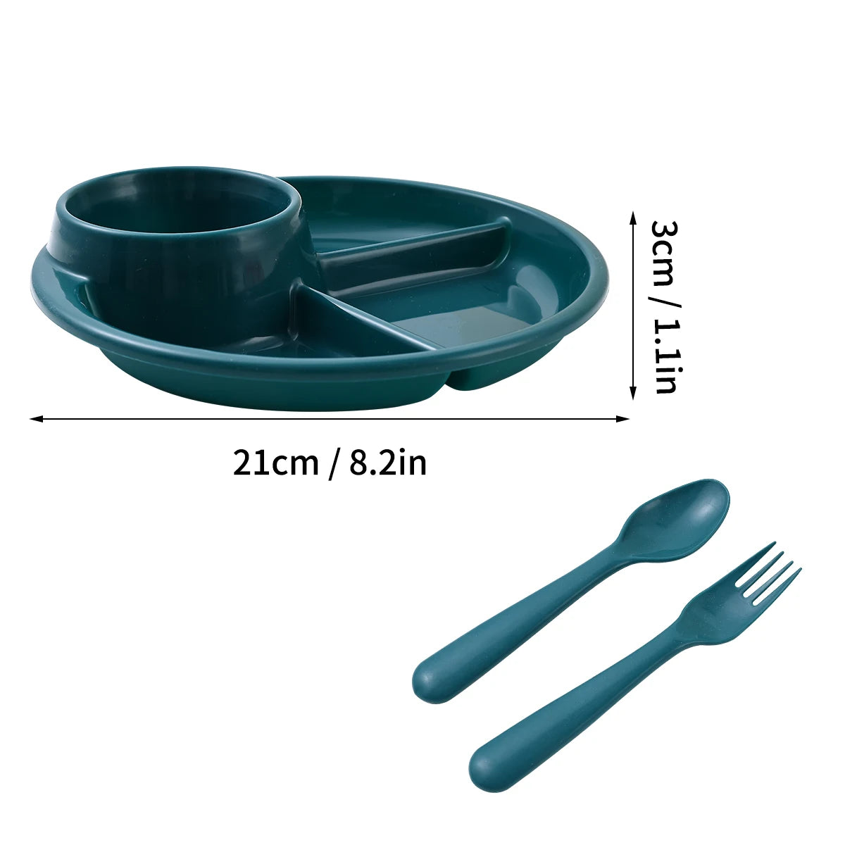 Microwave-Safe Reusable Divided Dinner Plate - HeabitLife