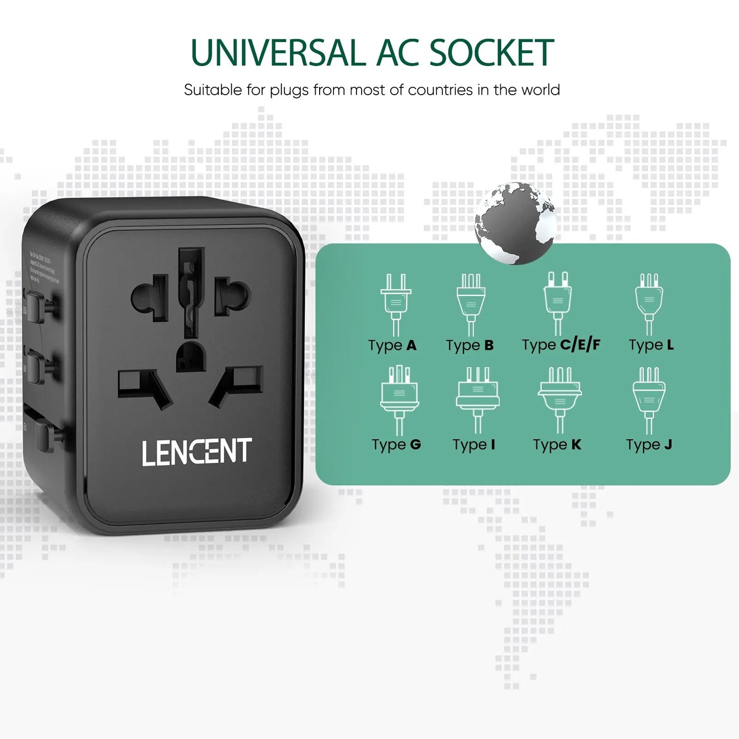 International EU/UK/USA/AUS Travel Adapter - HeabitLife