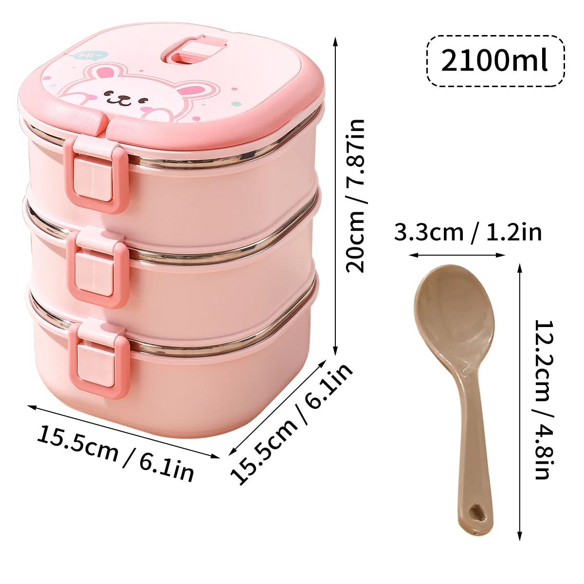Stainless Steel Insulated Bento Box – Stackable Leakproof Food Container - HeabitLife