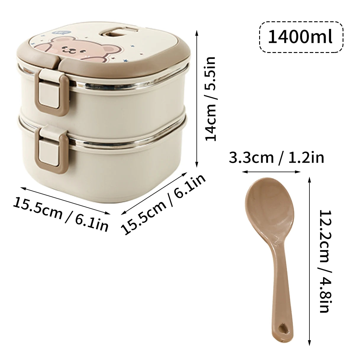 Stainless Steel Insulated Bento Box – Stackable Leakproof Food Container - HeabitLife