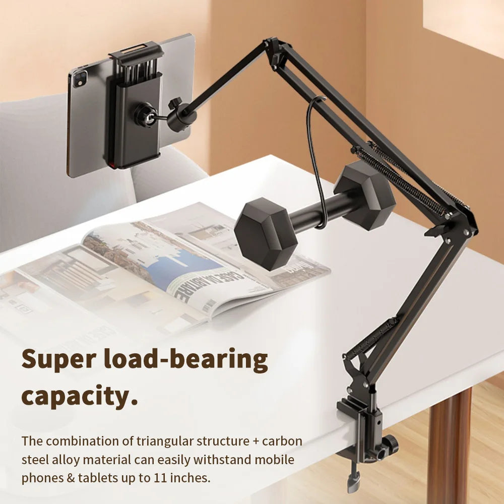 360° Rotating Tablet Holder for Bed with 90cm Adjustable Arm - HeabitLife