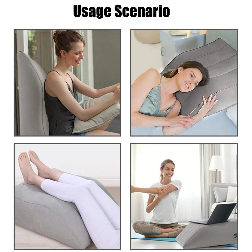 Portable Wedge Inflatable Leg Elevation Pillow - HeabitLife