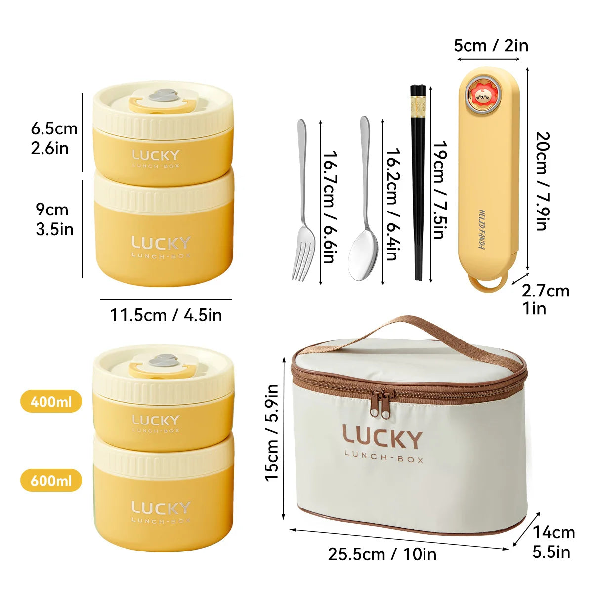 Insulated Bento Box with Thermal Bag – Sealed Food Container for Kids - HeabitLife