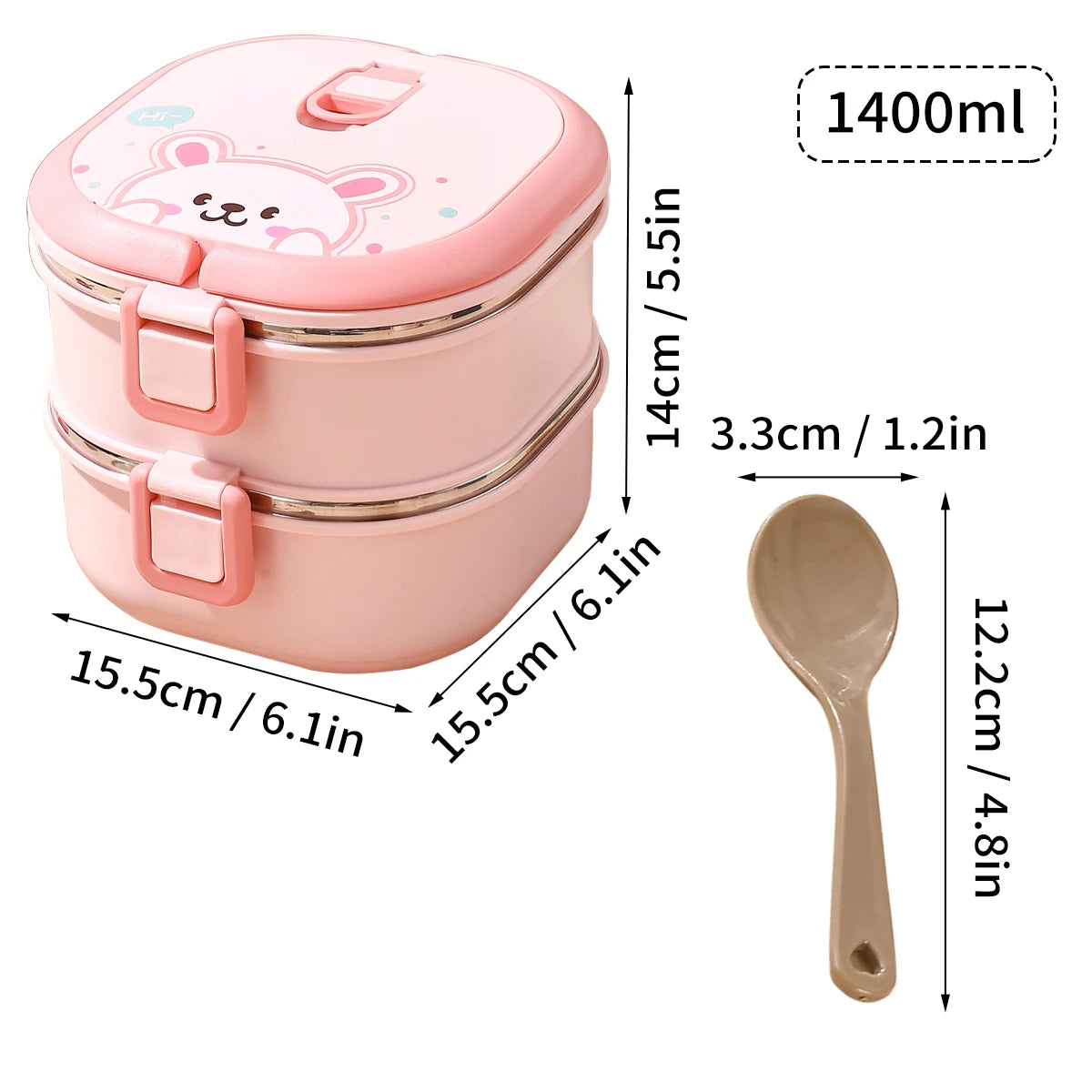 Stainless Steel Insulated Bento Box – Stackable Leakproof Food Container - HeabitLife