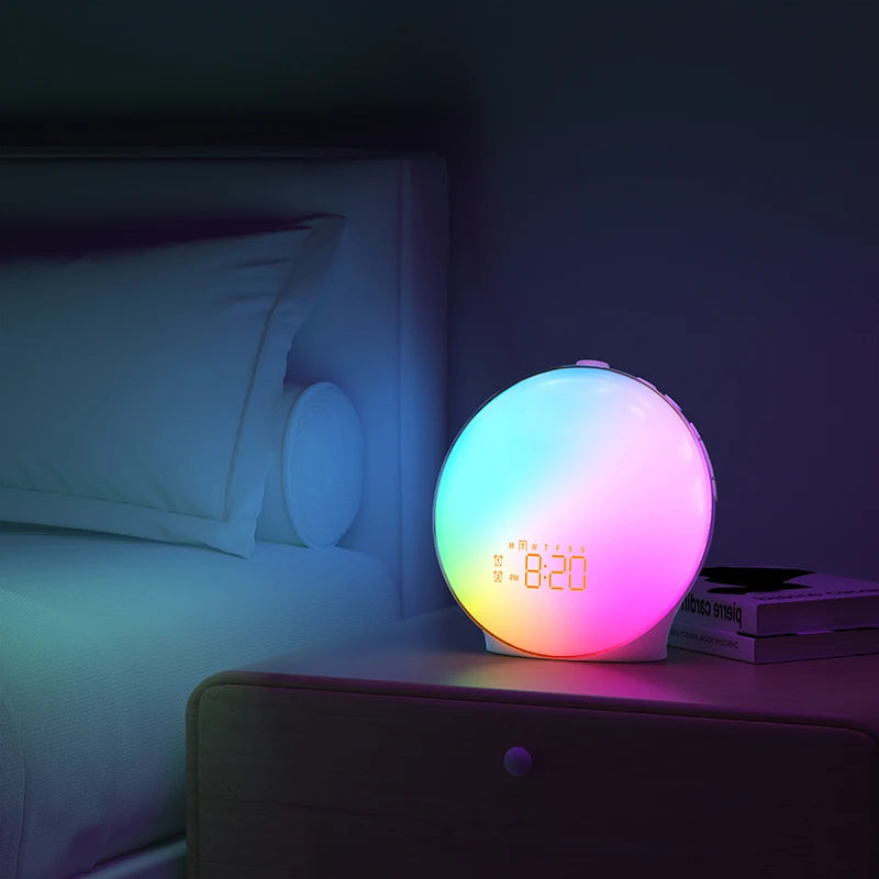 Sunrise Alarm Clock with Color-Changing Night Light & FM Radio - HeabitLife