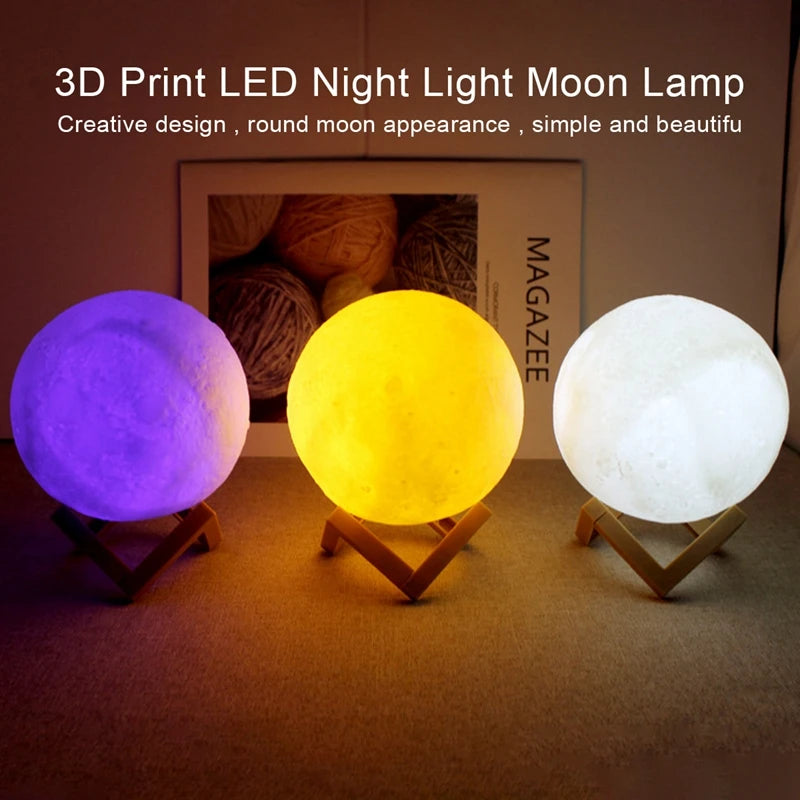 3D Moon Lamp Night Light - HeabitLife