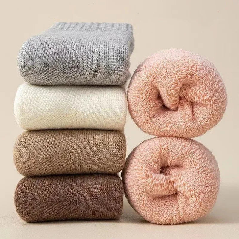 35% Wool Warm Kids Socks – Cozy Winter Calf Socks for Boys & Girls